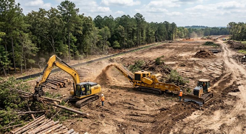 Parking Lot Land Clearing in Marietta, GA