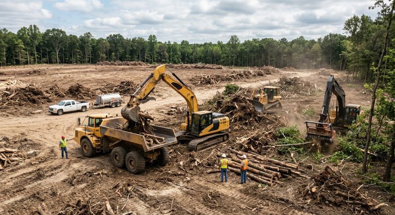 Parking Lot Land Clearing in Gwinnett County, GA